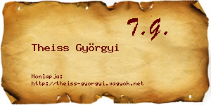 Theiss Györgyi névjegykártya